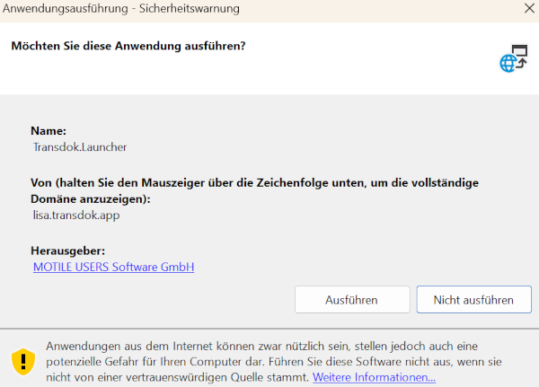 transdok installieren