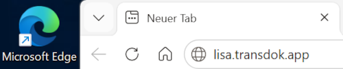 Edge Internet-Seite lisa.transdok.app